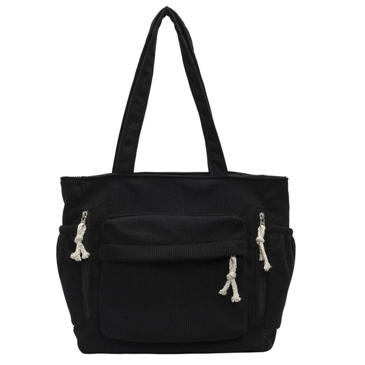 Textured Multi-Pocket Tote Bag Bowlift