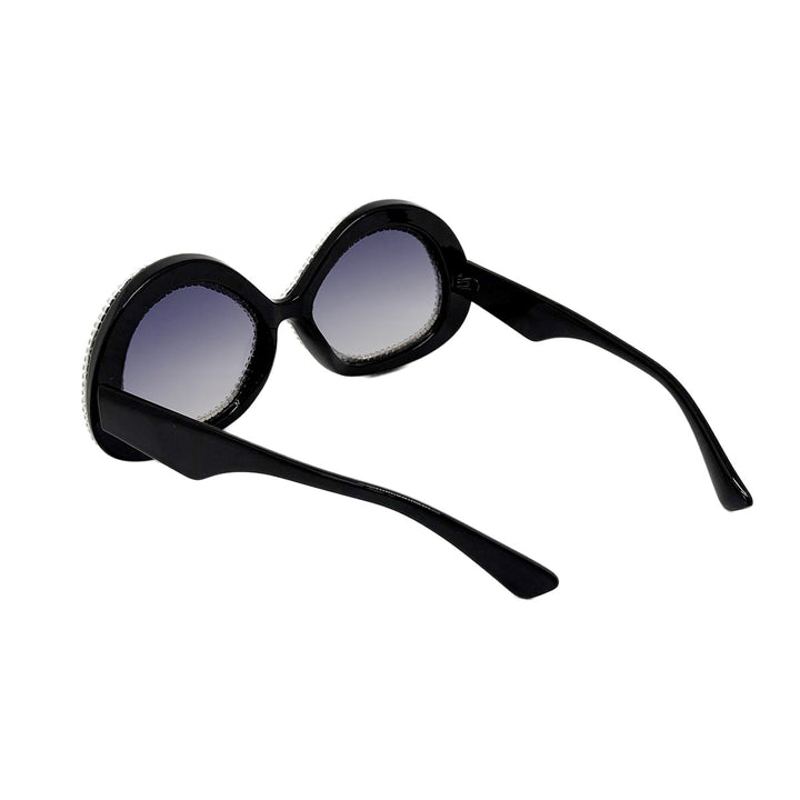 Ladies Glamorous Statement Sunglasses with Sparkling Crystal Frame Bowlift