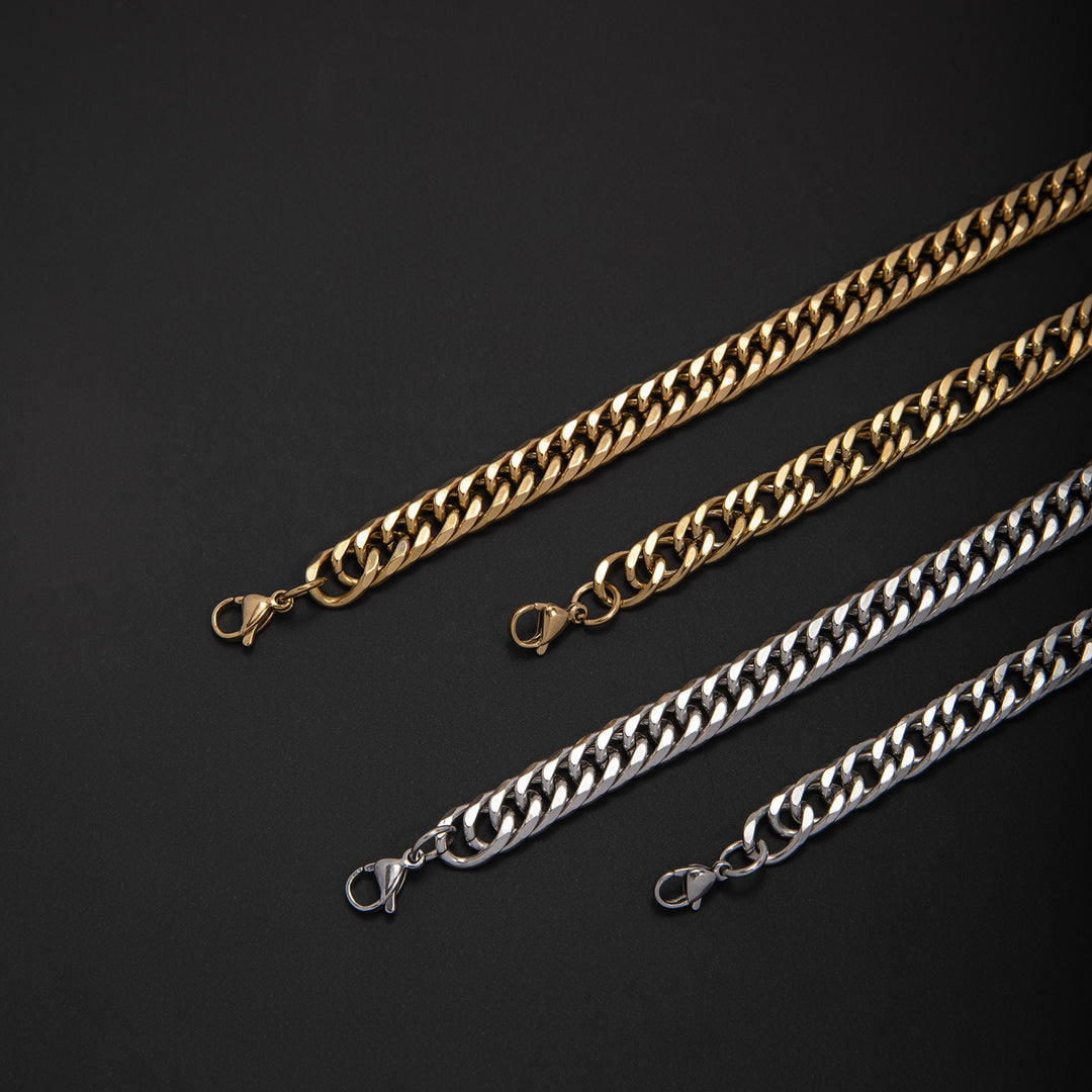 Chunky Metallic Curb Chain Necklace Bowlift