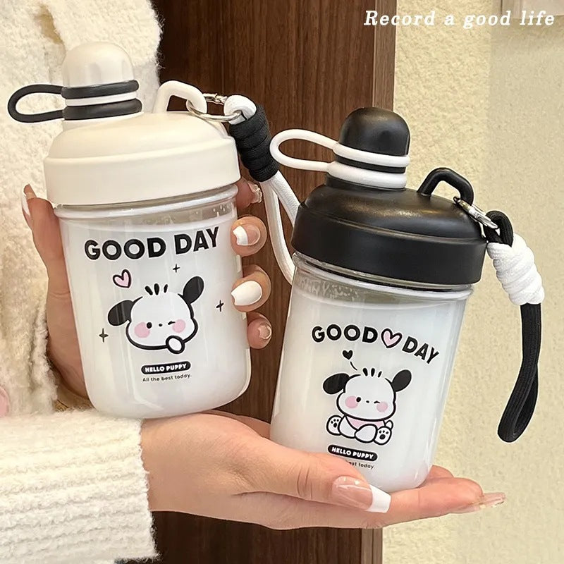 Women's Fun Drinking Bottle with Practical Carrying Strap Bowlift