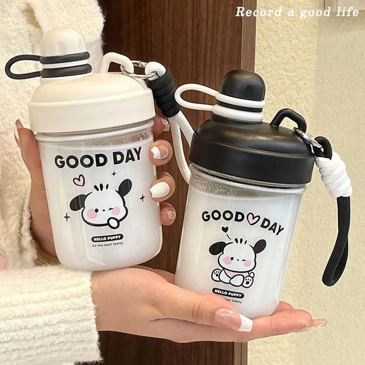 Women's Fun Drinking Bottle with Practical Carrying Strap Bowlift