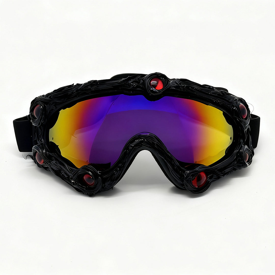 Women's ski goggles in a futuristic design with decorative details Bowlift