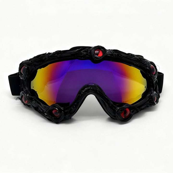 Women's ski goggles in a futuristic design with decorative details Bowlift