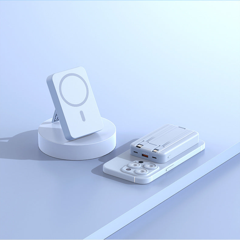 Magnetic Power Bank with Integrated Stand Bowlift