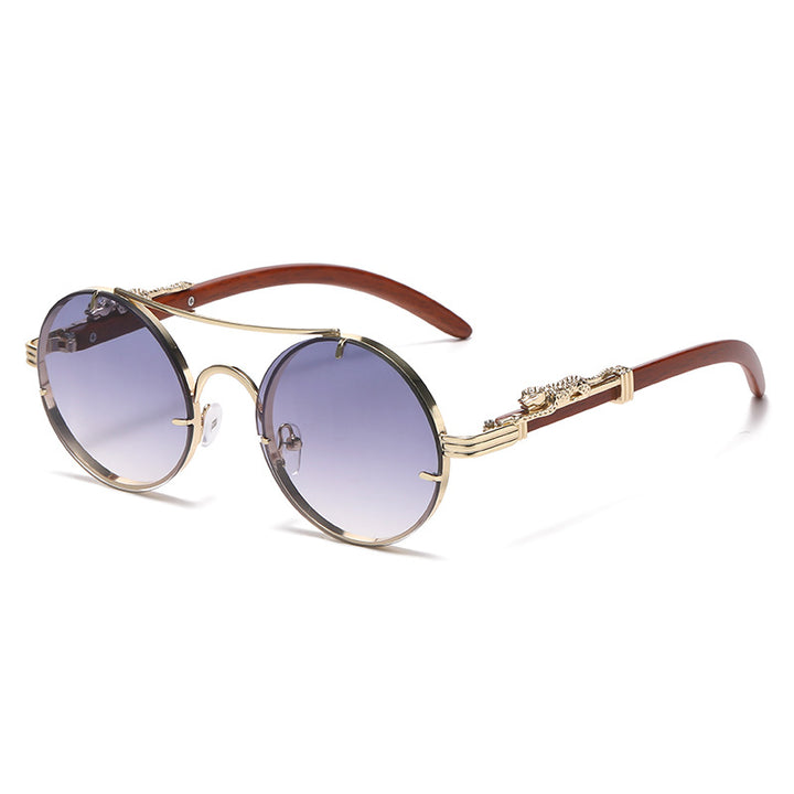 Luxury Vintage-Inspired Round Sunglasses