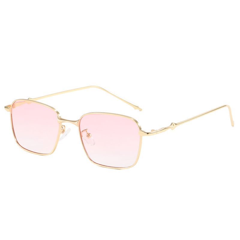 Women elegant square sunglasses with high-quality metal frame Bowlift