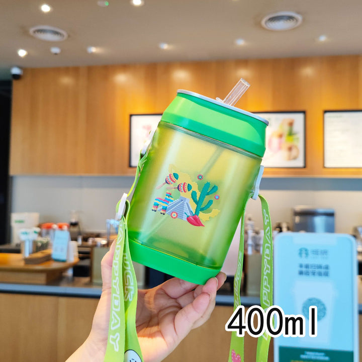 Women's creative drink box with integrated carrying strap Bowlift