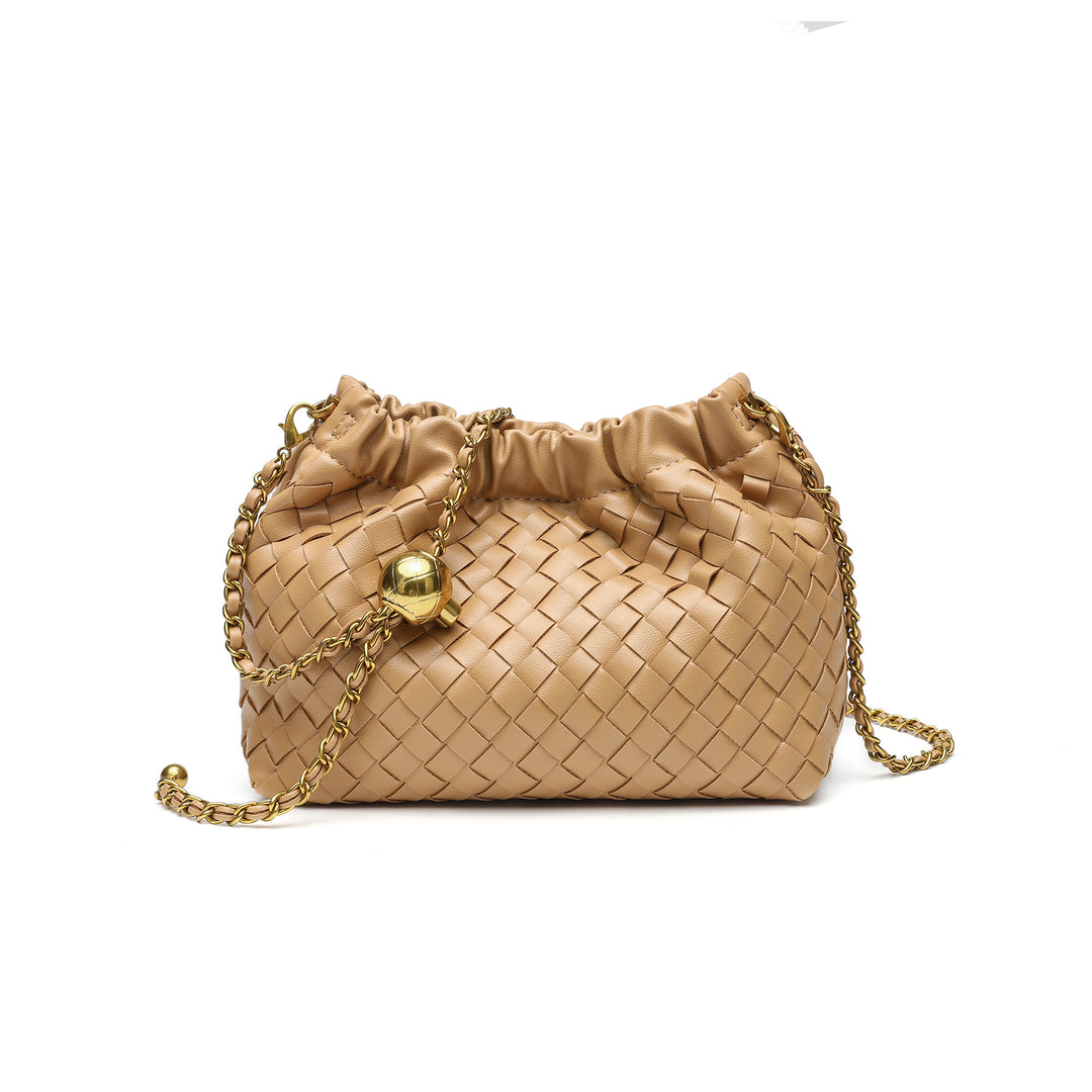 Woven Leather Evening Purse Bowlift