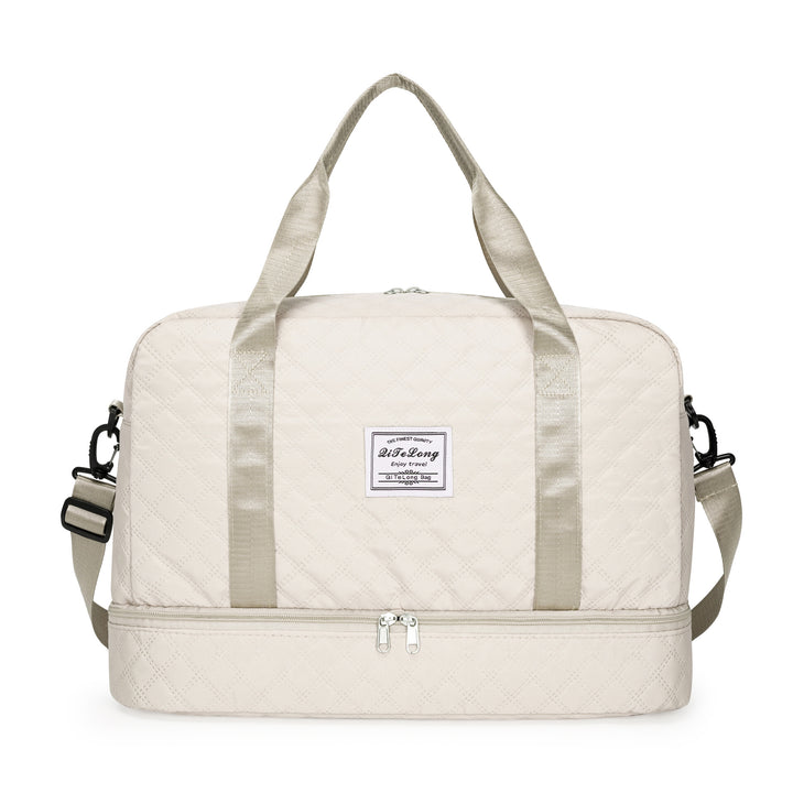 Quilted Multi-Compartment Travel Tote