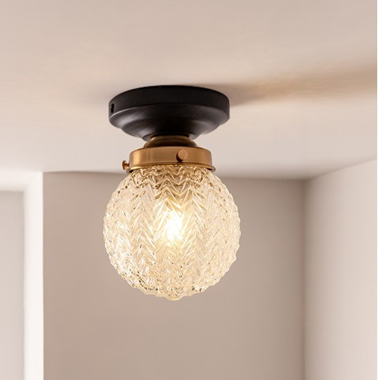 BowLift | Retro Crystal Glass Ceiling Lamp