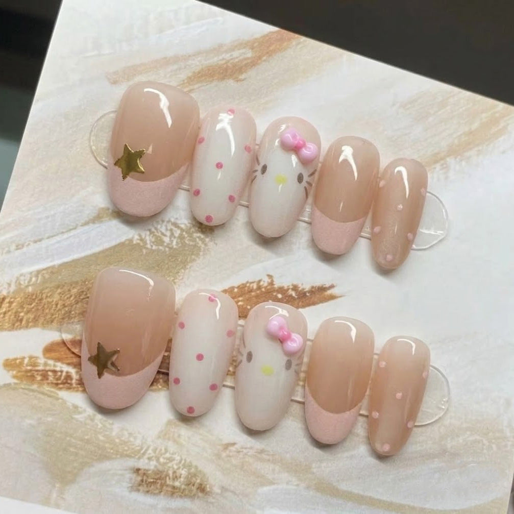 Elegant Minimalist Press-On Nail Set Bowlift