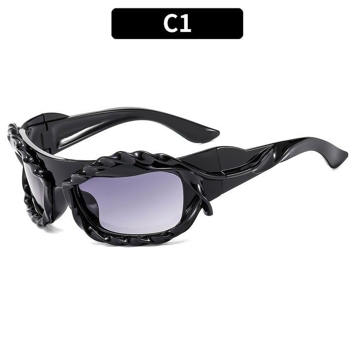 Fashionable Oversized Shield Sunglasses