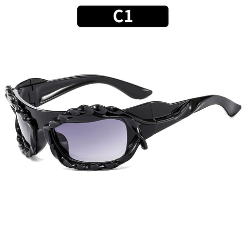 Fashionable Oversized Shield Sunglasses
