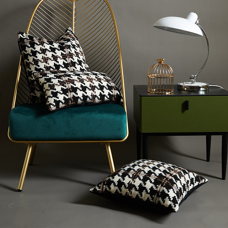 Geometric Designed Square Throw Pillow