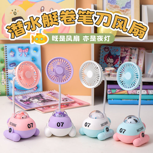 Adorable Cartoon-Themed Desk Fan Bowlift