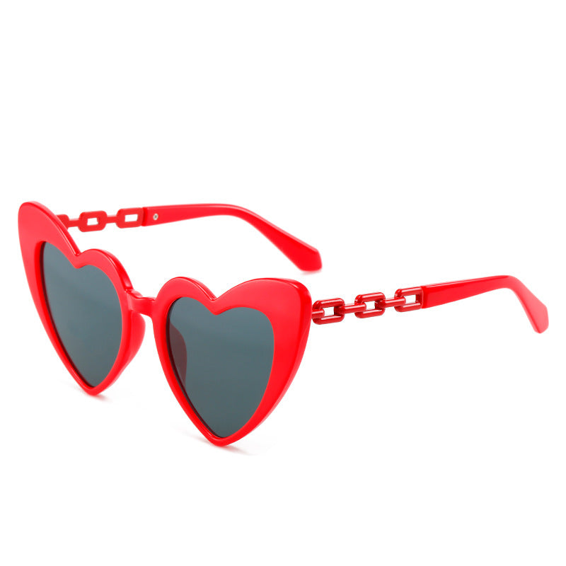 Women Heart-shaped Sunglasses Bowlift