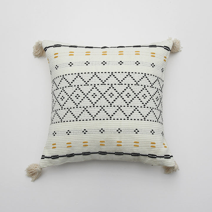 Textured Geometric Design Cushion