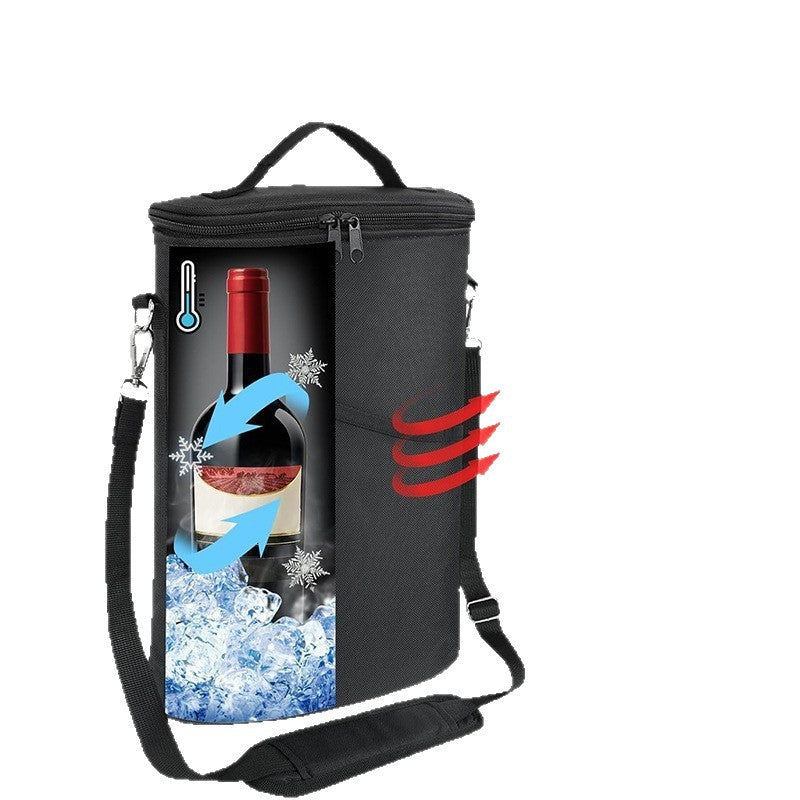 Stylish wine bag with insulated interior Bowlift