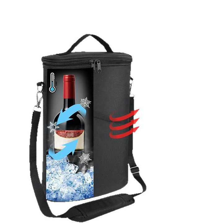 Stylish wine bag with insulated interior Bowlift