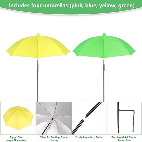 Women's sun protection umbrella with flexible tripod Bowlift