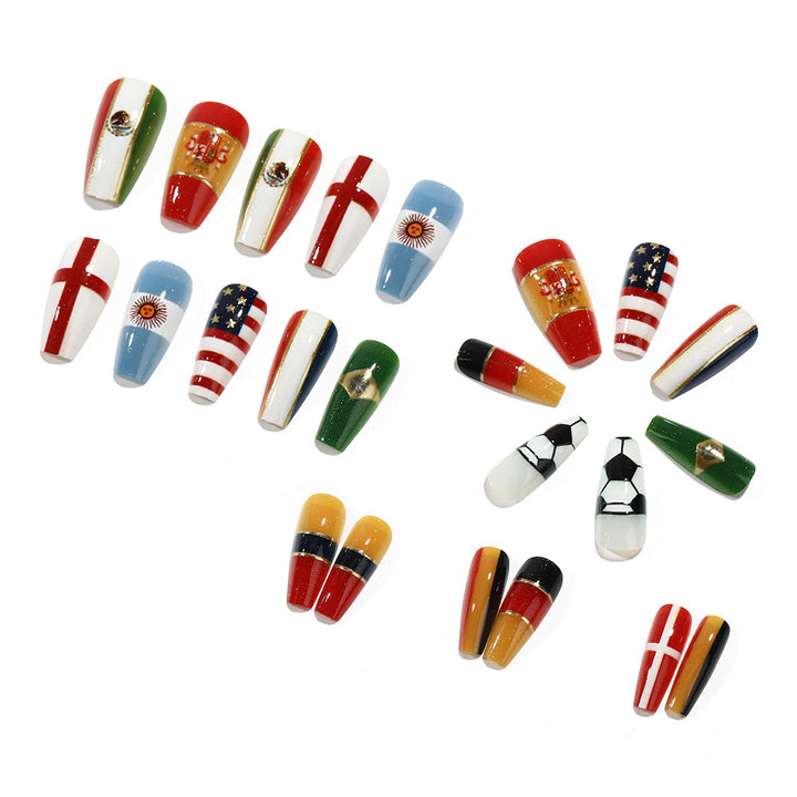 Artificial nails with national flag designs Bowlift