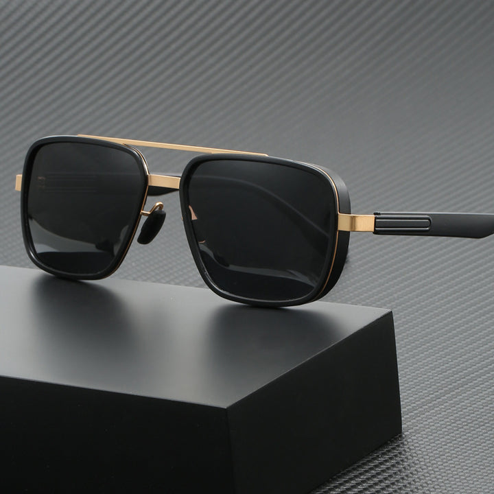 Ladies elegant square sunglasses with high-quality metal frame Bowlift