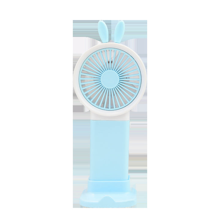 Unisex Cute Bunny-Themed Rechargeable Handheld Fan Bowlift