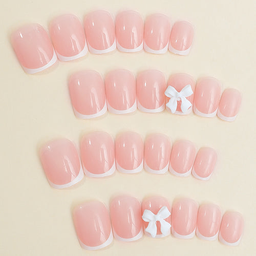 Artificial nail set with elegant flower and leopard print Bowlift