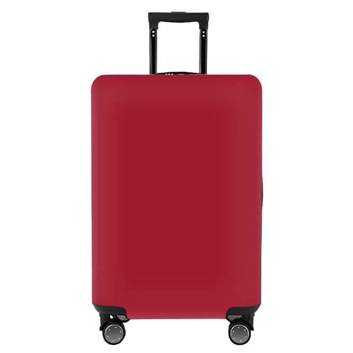 Unisex nan elastic motif suitcase cover made of stretchable polyester with handle and wheel openings Bowlift
