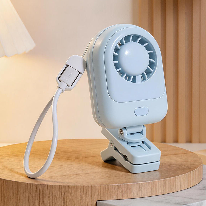 Women's Portable Clip Fan with USB Charging Option and Outstanding Flexibility Bowlift