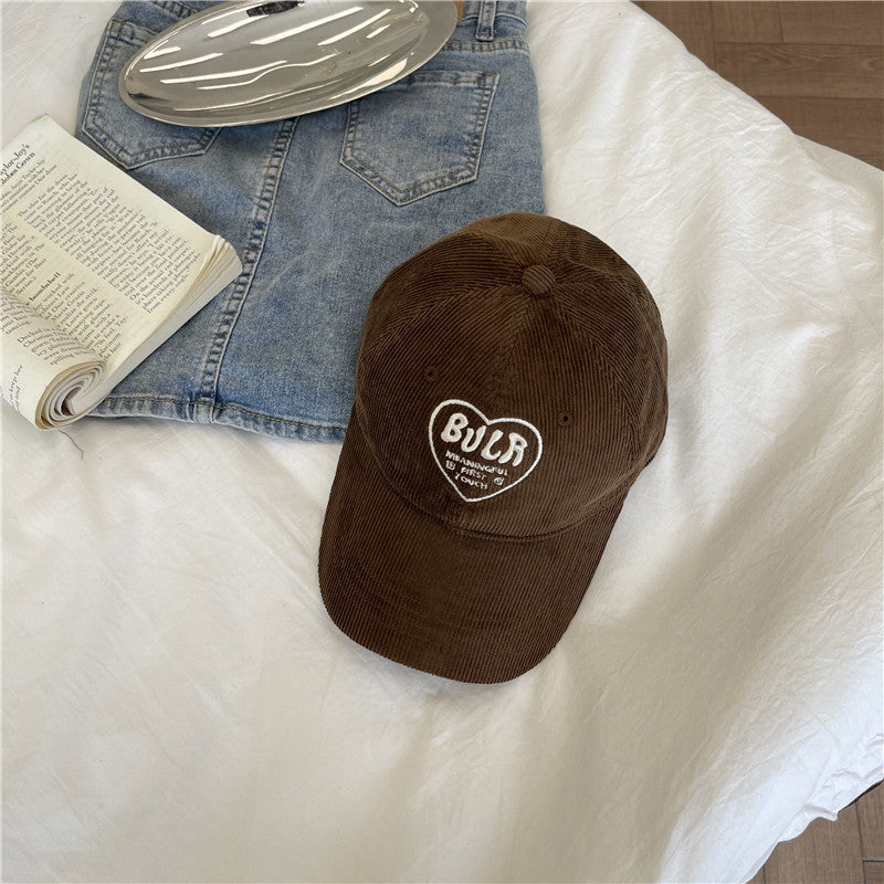 Women's Textured Corduroy Baseball Cap Bowlift