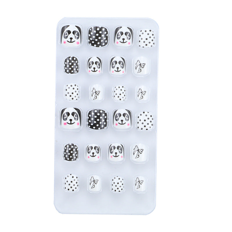 Playful Cartoon Animal Press-On Nail Set Bowlift