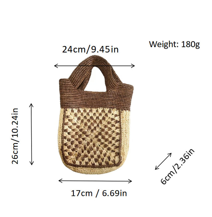 Handmade basket bag with traditional weaving pattern Bowlift