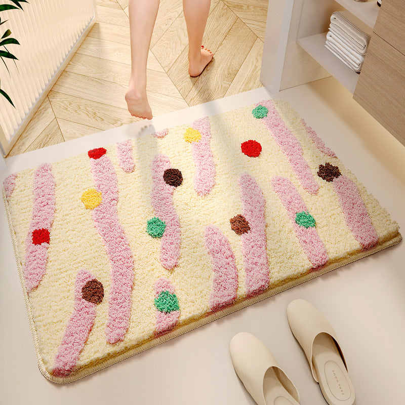 Decorative Plush Bath Mat Bowlift