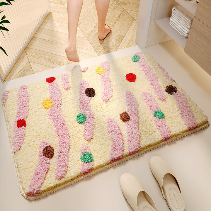 Decorative Plush Bath Mat Bowlift