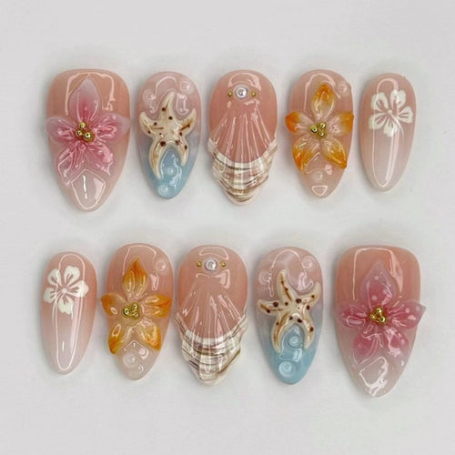 Decorative Artisan Press-On Nails Bowlift