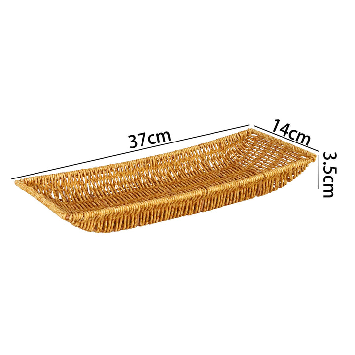 Natural Woven Rectangular Serving Tray Bowlift