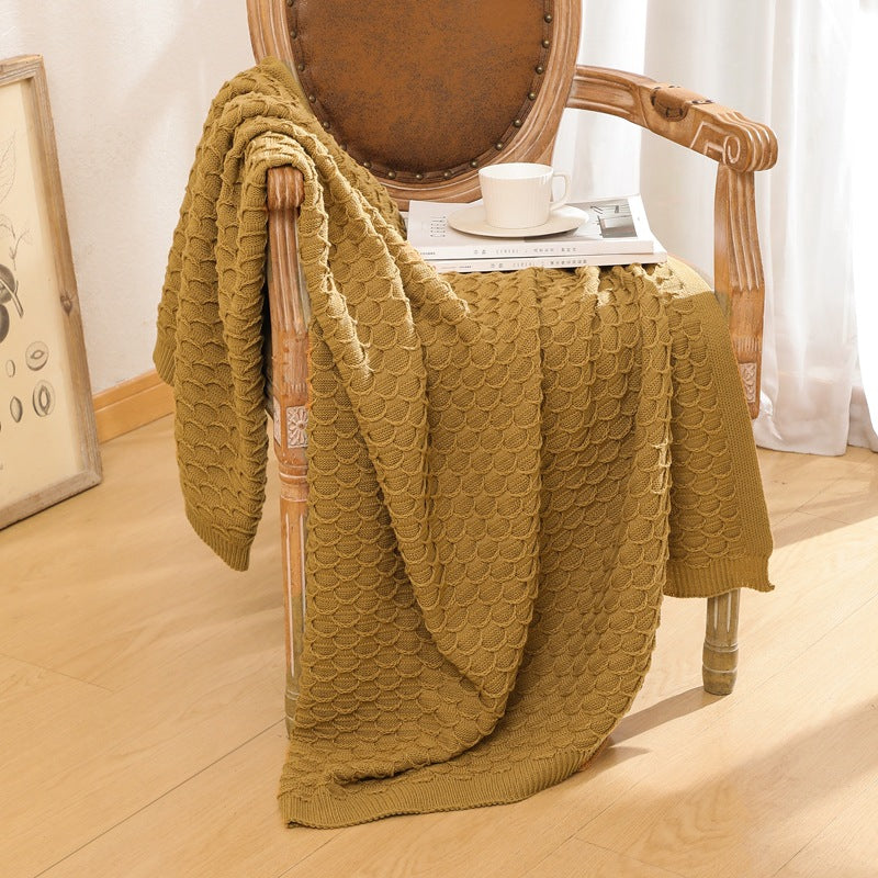 Textured Knit Throw Blanket