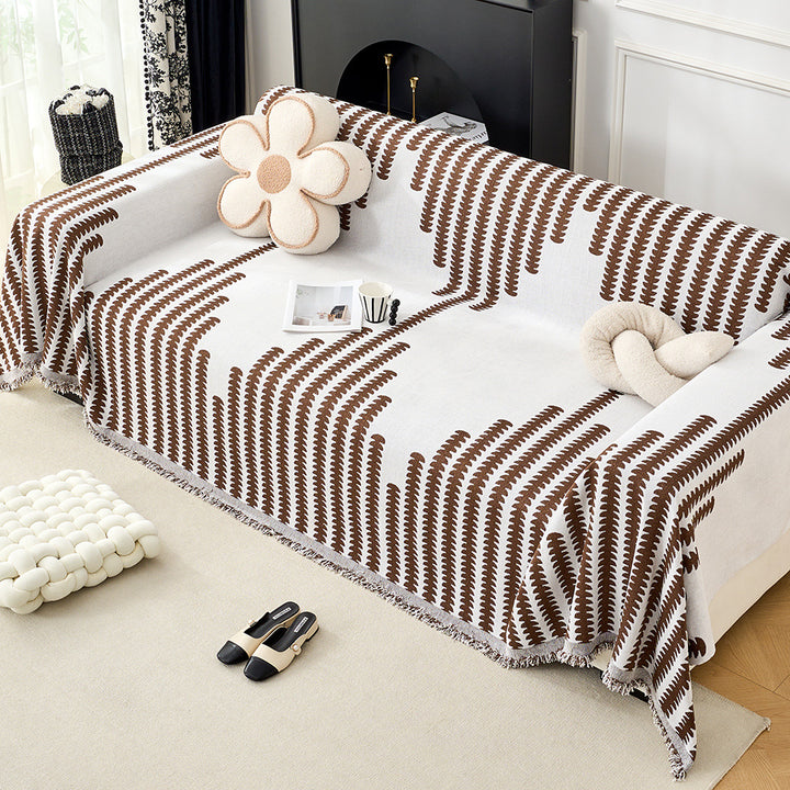 Cozy Decorative Fringe Sofa Throw Blanket