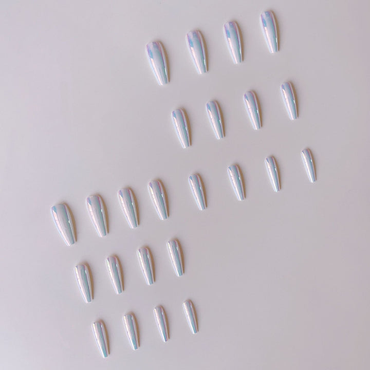 Artificial nail tips with holographic design Bowlift