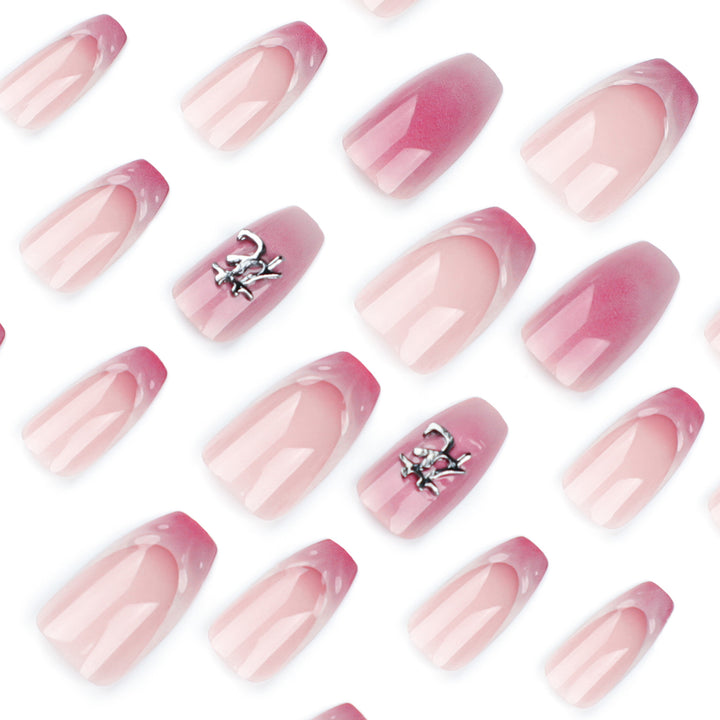 Artful stiletto nails with floral accents and 3D details Bowlift