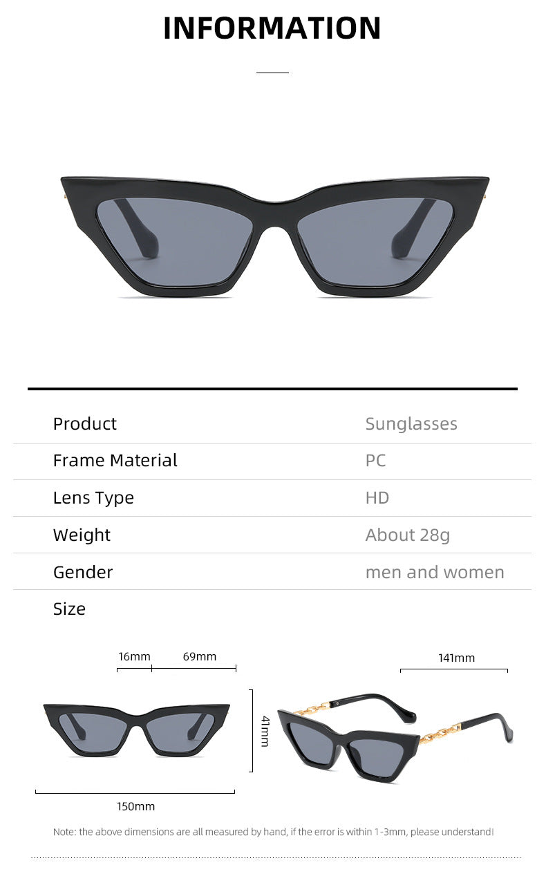 Women edgy cat-eye sunglasses with golden details Bowlift