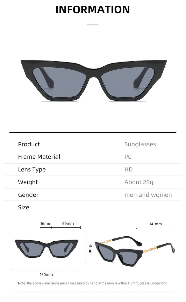 Women edgy cat-eye sunglasses with golden details Bowlift