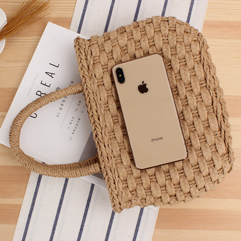 Braided tote bag with playful tassel detail Bowlift