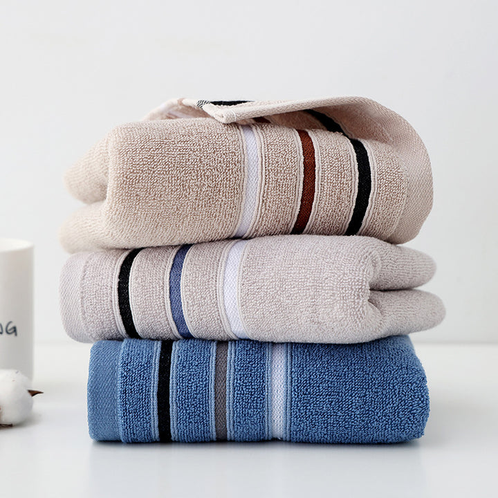 High-Quality Terry Bath Towel With Elegant Stripe Border Bowlift