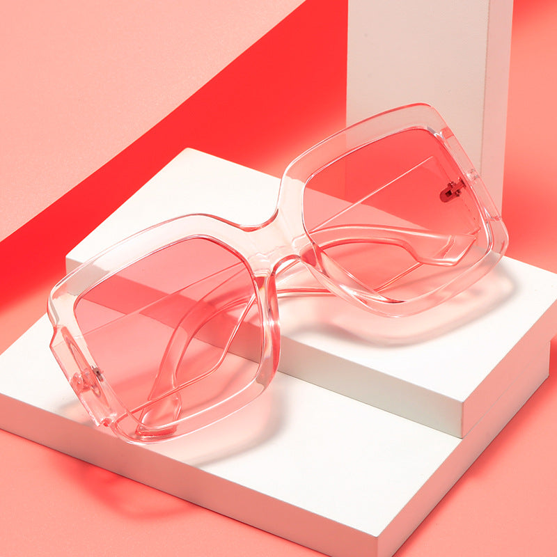 Women modern square sunglasses with mirror lenses Bowlift
