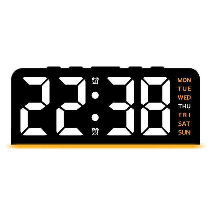 Digital alarm clock with large LED display and multifunctional display Bowlift