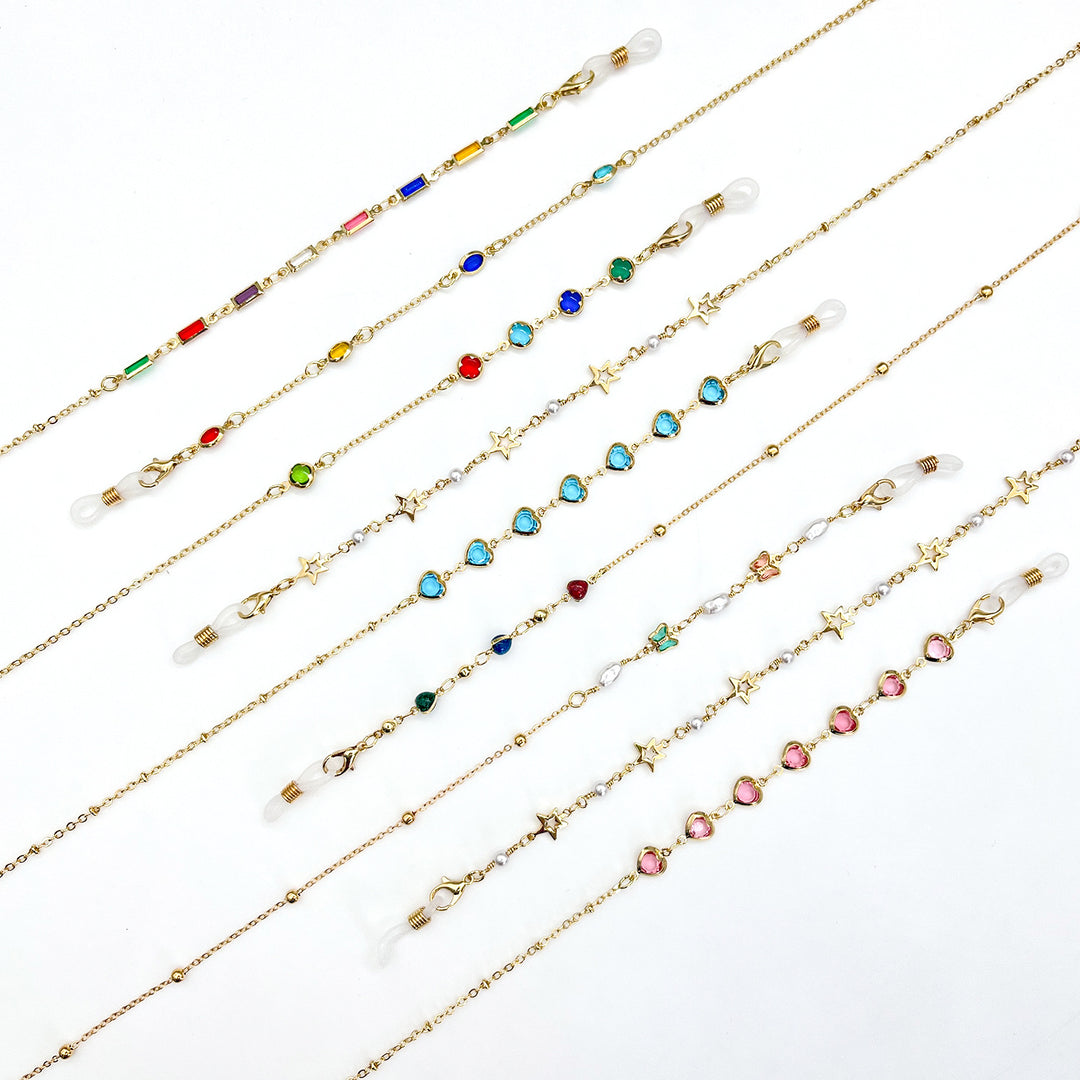Star-Embellished Eyewear Retainer Chain Bowlift