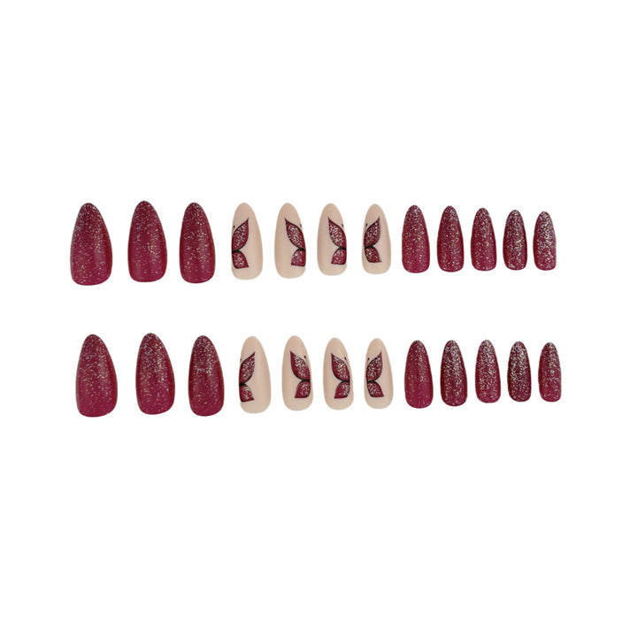 Butterfly-Inspired Glitter Nail Extensions Bowlift