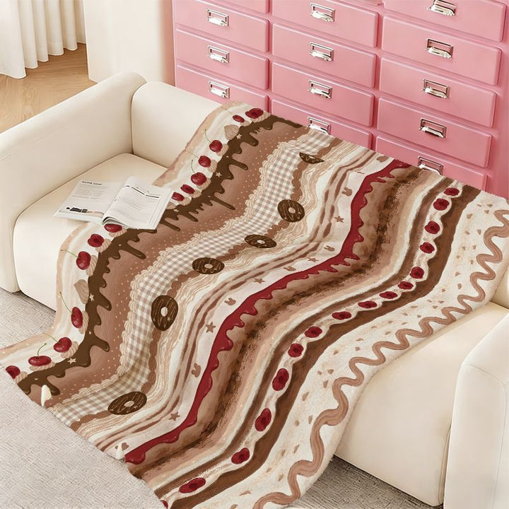 Soft Plush Floral Pattern Throw Blanket